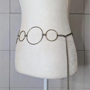 Vintage y2k graduated circle ring chain belt